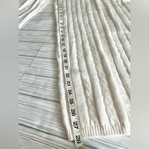 ASCOT+HART Wide Leg Graphic Yarn Knit Sweater Pants Off-White Women’s Size Large - Picture 13 of 15